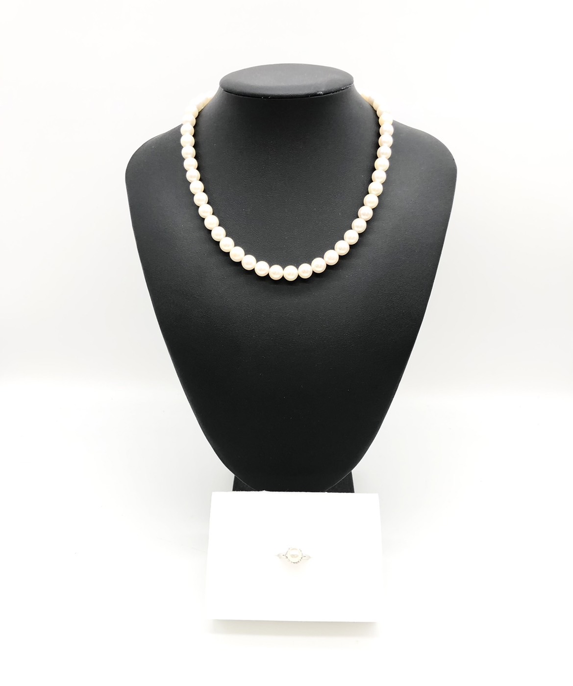 【ZA-19】パールネックレス  リング セット