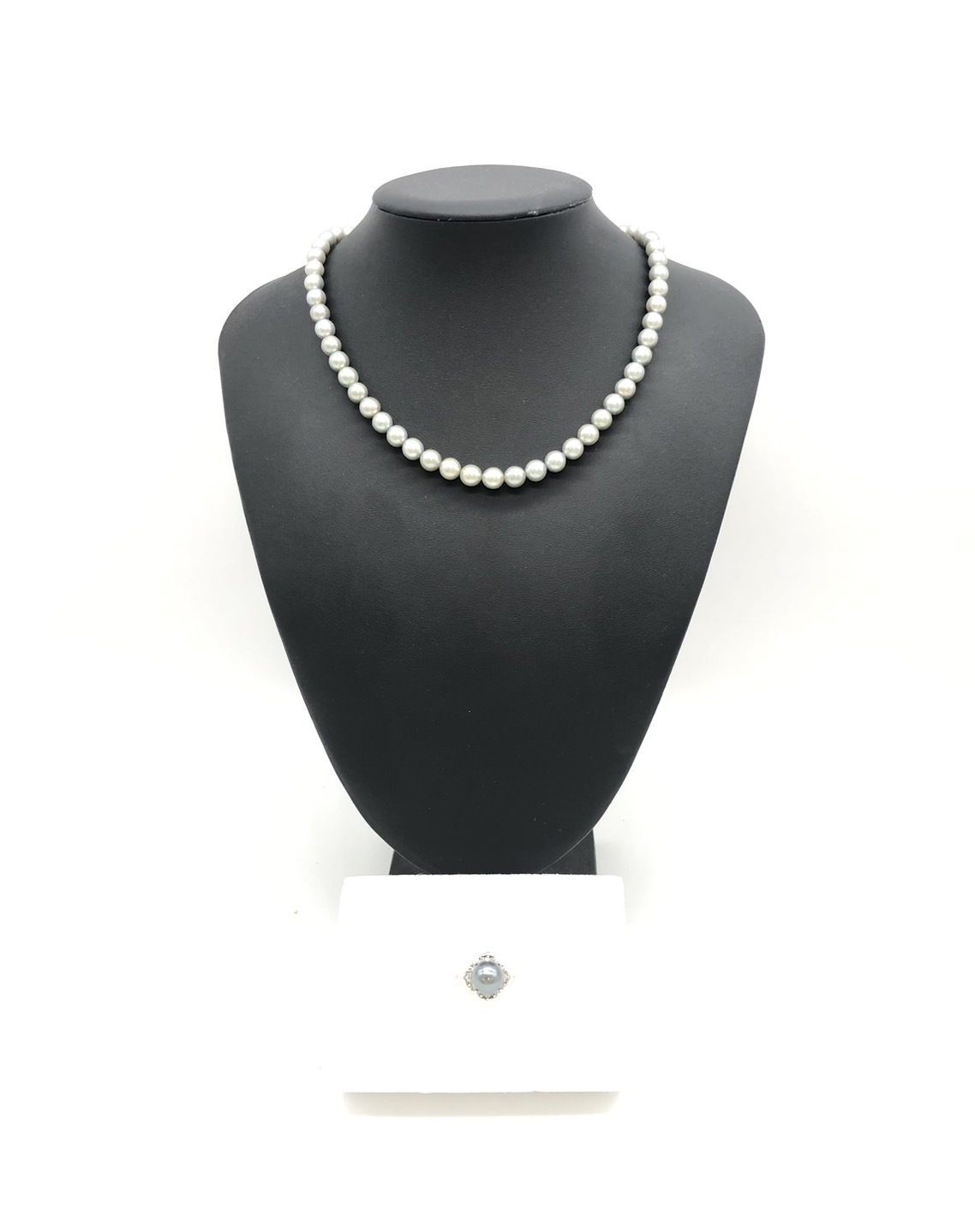 【ZA-33】パールネックレス  リング セット