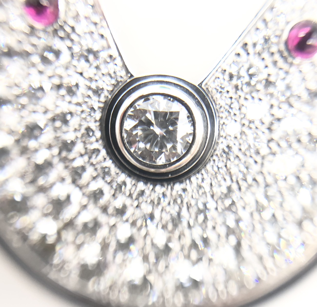 【ZA-39】Cartier ロングネックレス アミュレット XL ラージ 2ポイントルビー