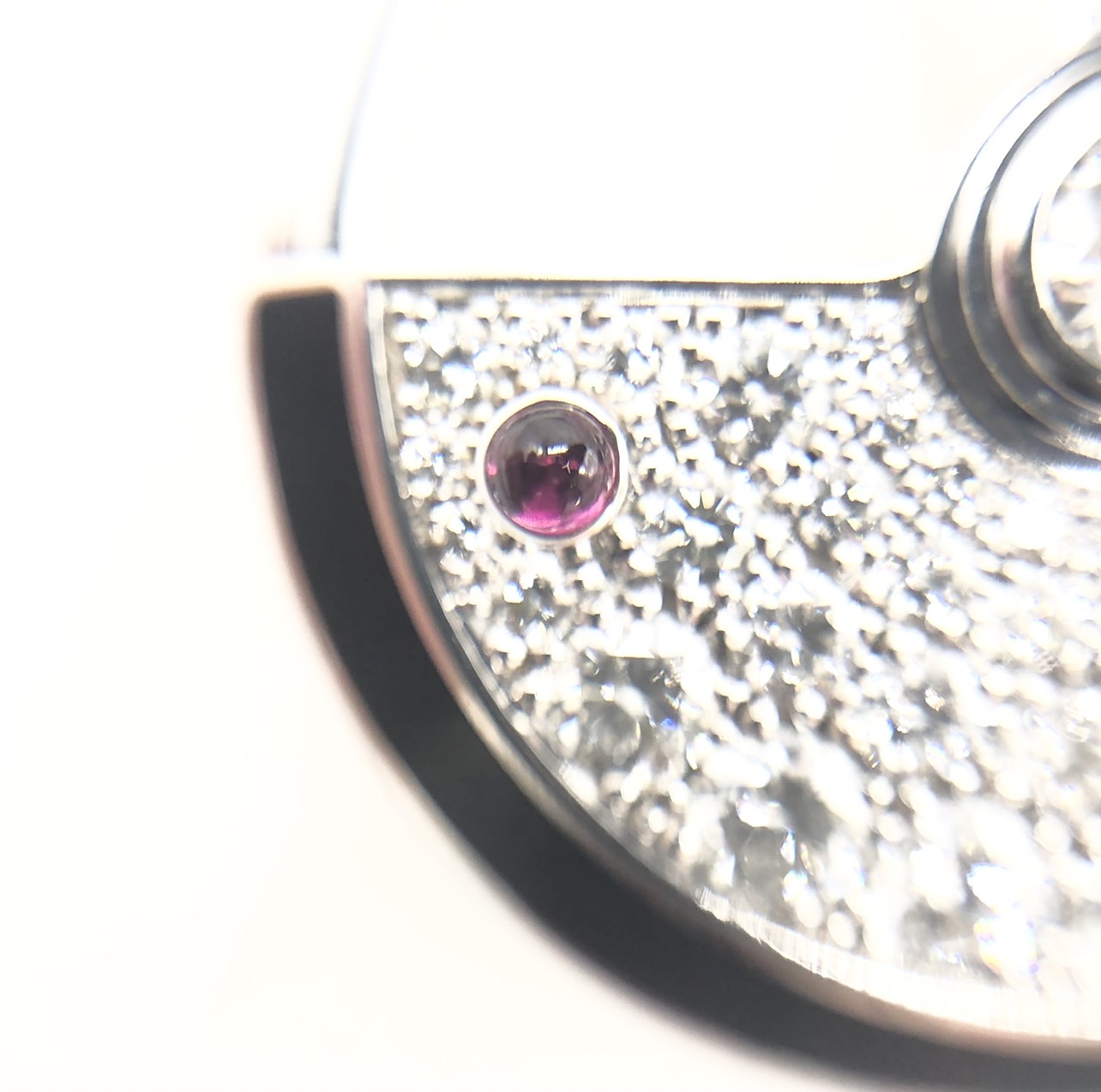 【ZA-39】Cartier ロングネックレス アミュレット XL ラージ 2ポイントルビー